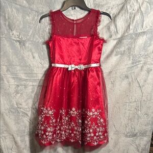 Jona Michelle dress red girls 12 special occasion Dress with Floral Accents